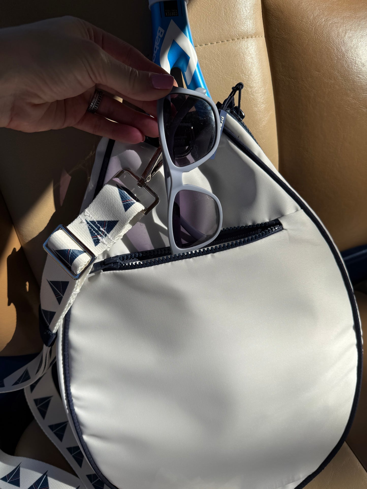 burgee tennis racket cover & strap